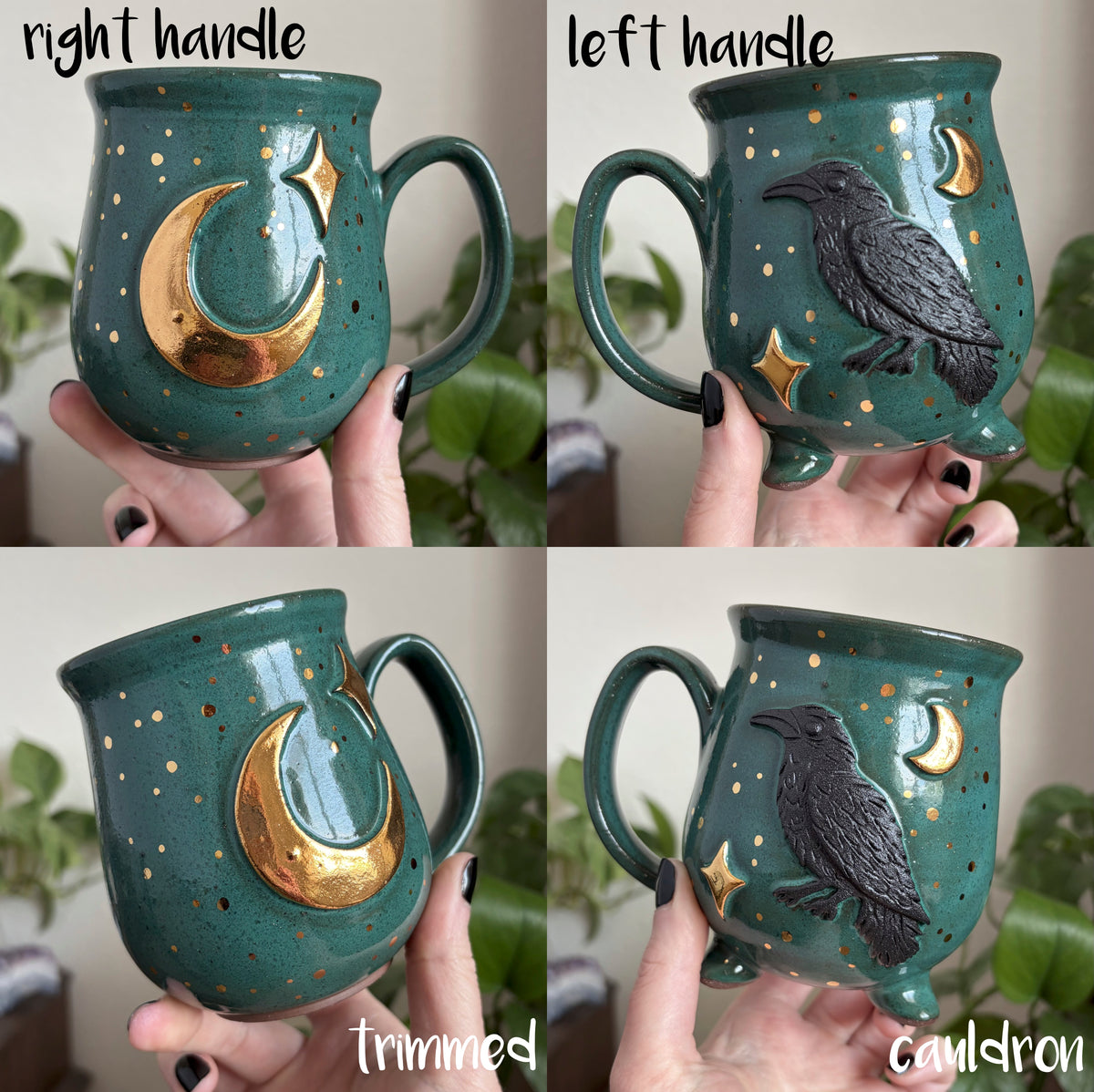 MADE-TO-ORDER • Raven Mug • Emerald Glaze *READ FULL DETAILS*