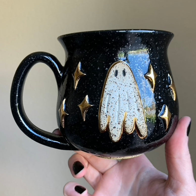 MADE-TO-ORDER • Starry Ghost Mug • CHOOSE YOUR GLAZE *READ FULL DETAILS*