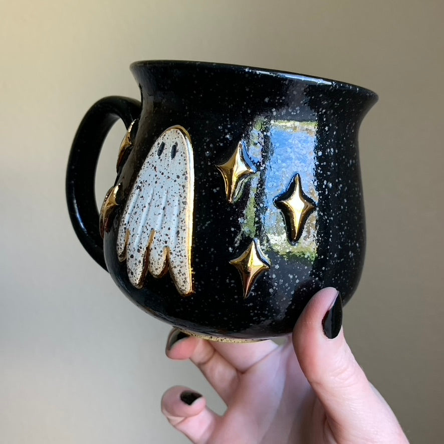 MADE-TO-ORDER • Starry Ghost Mug • CHOOSE YOUR GLAZE *READ FULL DETAILS*